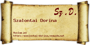 Szalontai Dorina névjegykártya