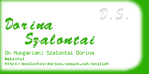 dorina szalontai business card